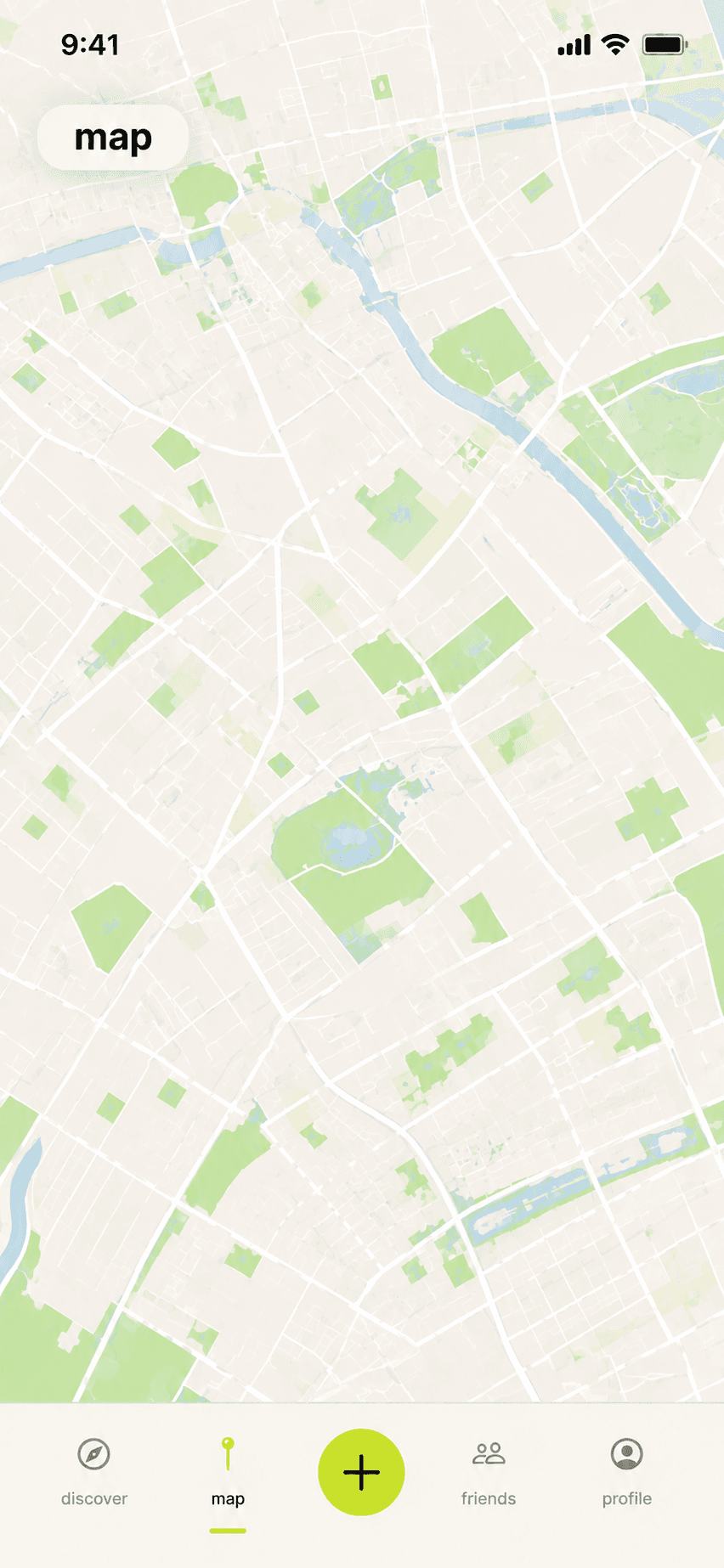 Sparks map screen showing nearby spots